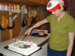 Lighting the candles